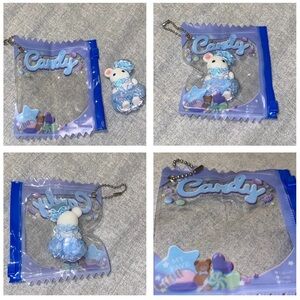 Blue Candy Keychain/ Display pouch/ bag charm for Calico Critters baby